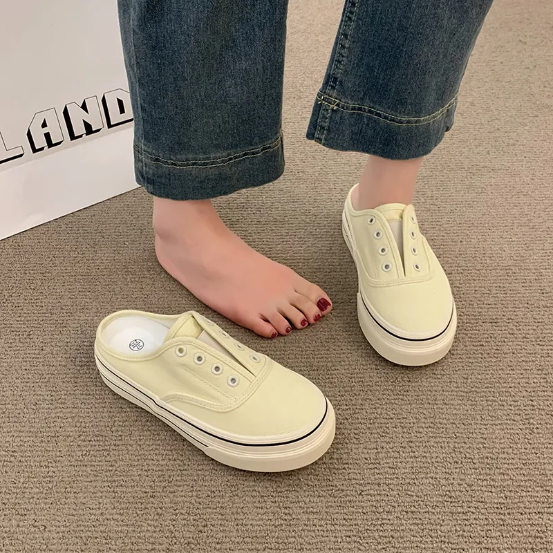AJPAP Rubber Sole Cut Out Closed Toe Slippers Women's-6