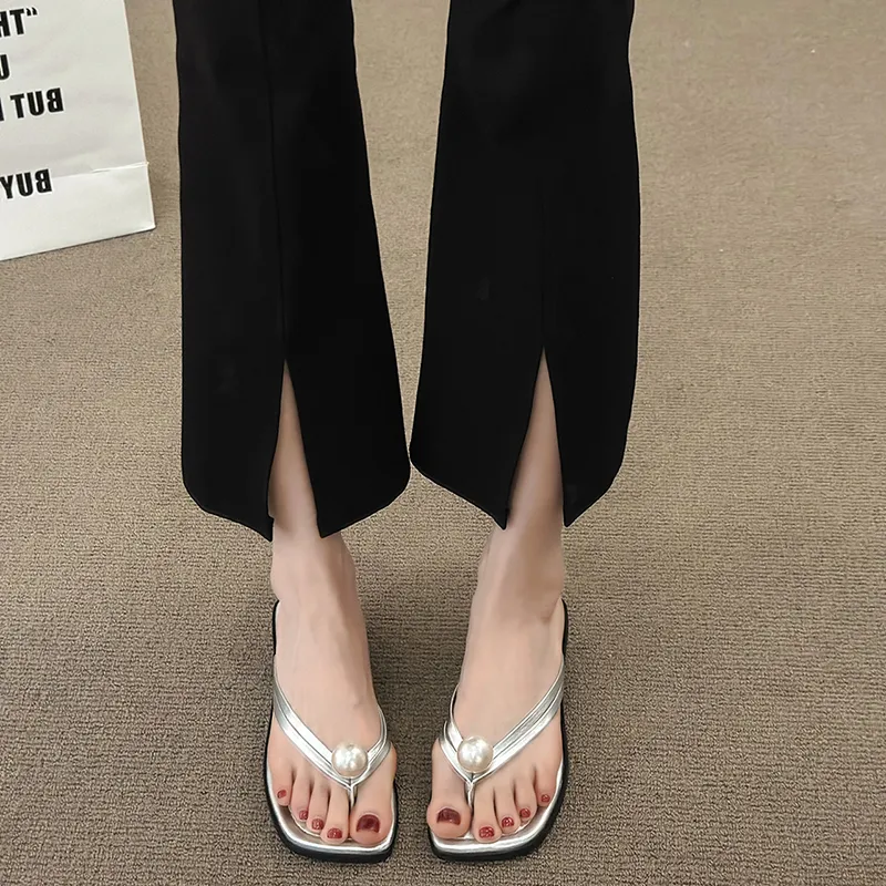 AJPAP Rubber Sole Abrasion Resistant Slip Resistant Flip Flops Women's-17