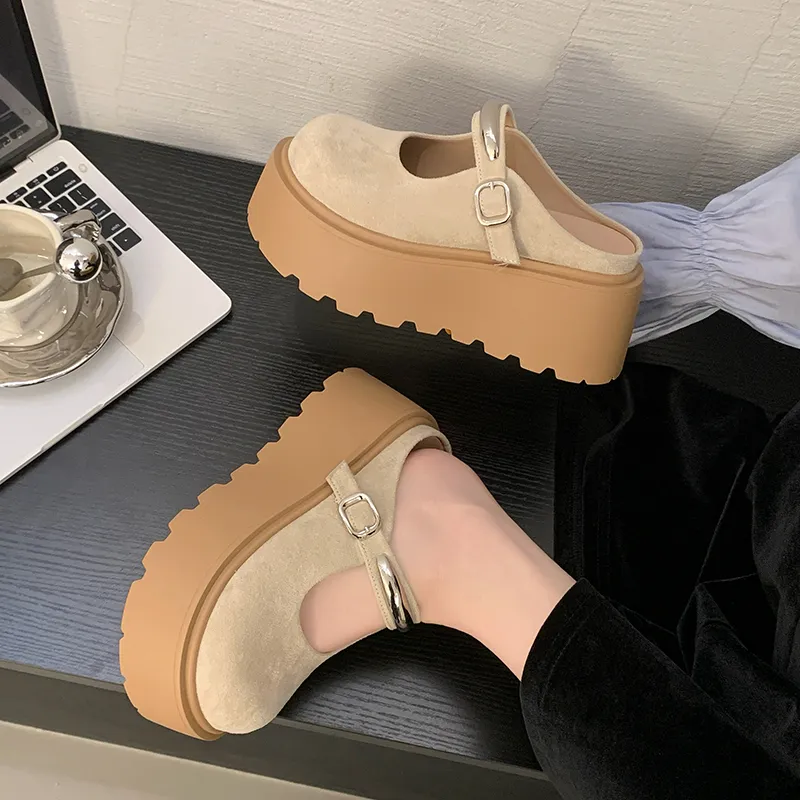 AJPAP Rubber Sole Odor Resistant Abrasion Resistant Slip Resistant Closed Toe Slippers Women's-8