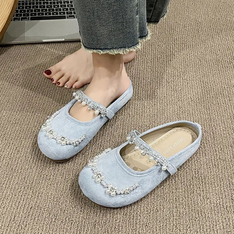 AJPAP Odor Resistant Abrasion Resistant Slip Resistant Closed Toe Slippers Women's-11
