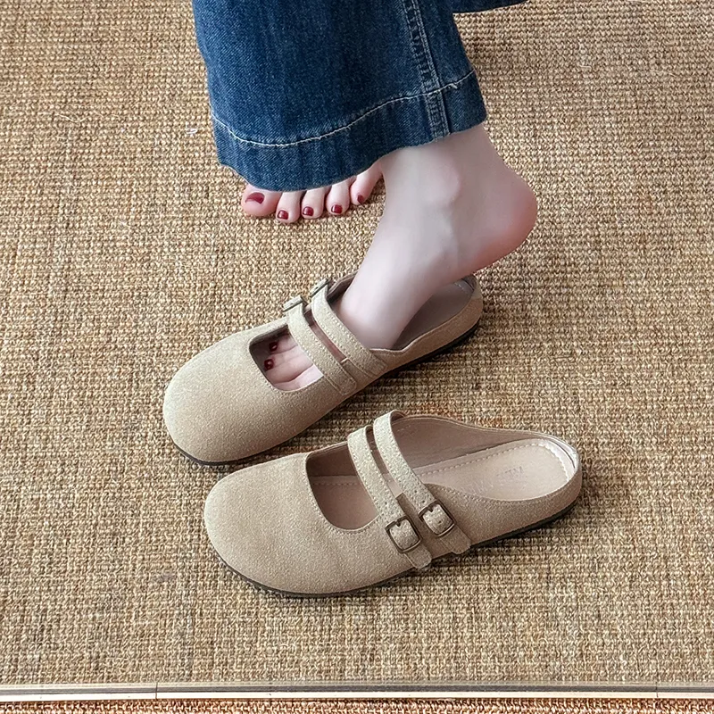 AJPAP Quiet Abrasion Resistant Slip Resistant Closed Toe Slippers Women's-7