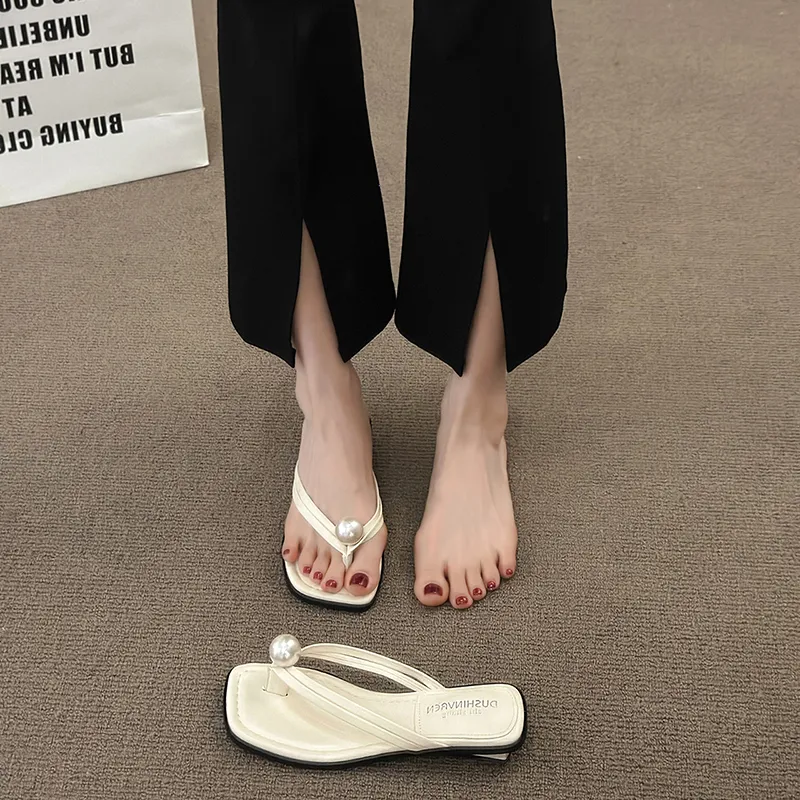 AJPAP Rubber Sole Abrasion Resistant Slip Resistant Flip Flops Women's-9