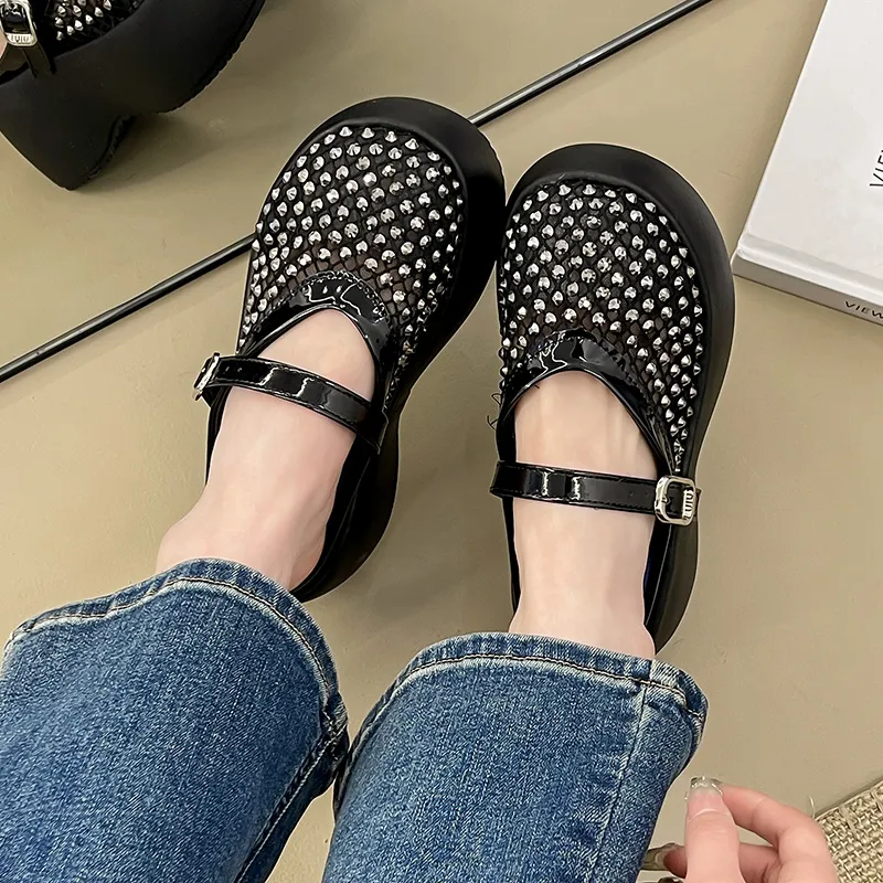 AJPAP Rubber Sole Cut Out Closed Toe Slippers Women's-4