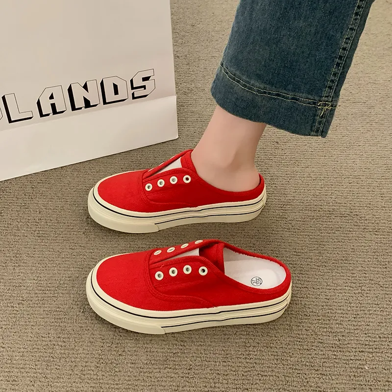 AJPAP Rubber Sole Cut Out Closed Toe Slippers Women's-10