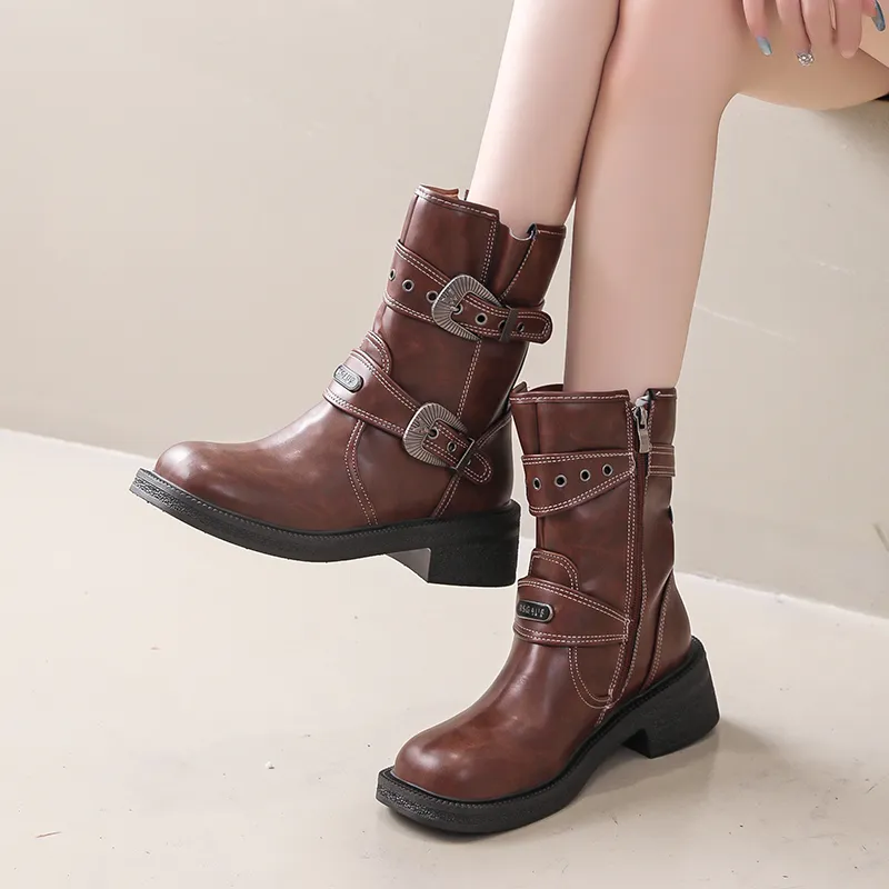 AJPAP Ankle Boots Women's Black/Brown-9