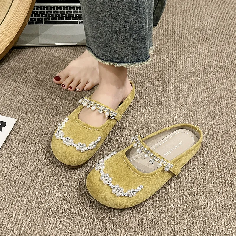 AJPAP Odor Resistant Abrasion Resistant Slip Resistant Closed Toe Slippers Women's-8