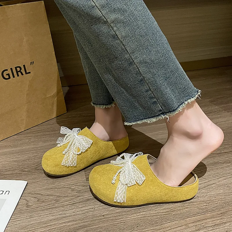 AJPAP Quiet Odor Resistant Abrasion Resistant Wrap toe Slippers Women's-12