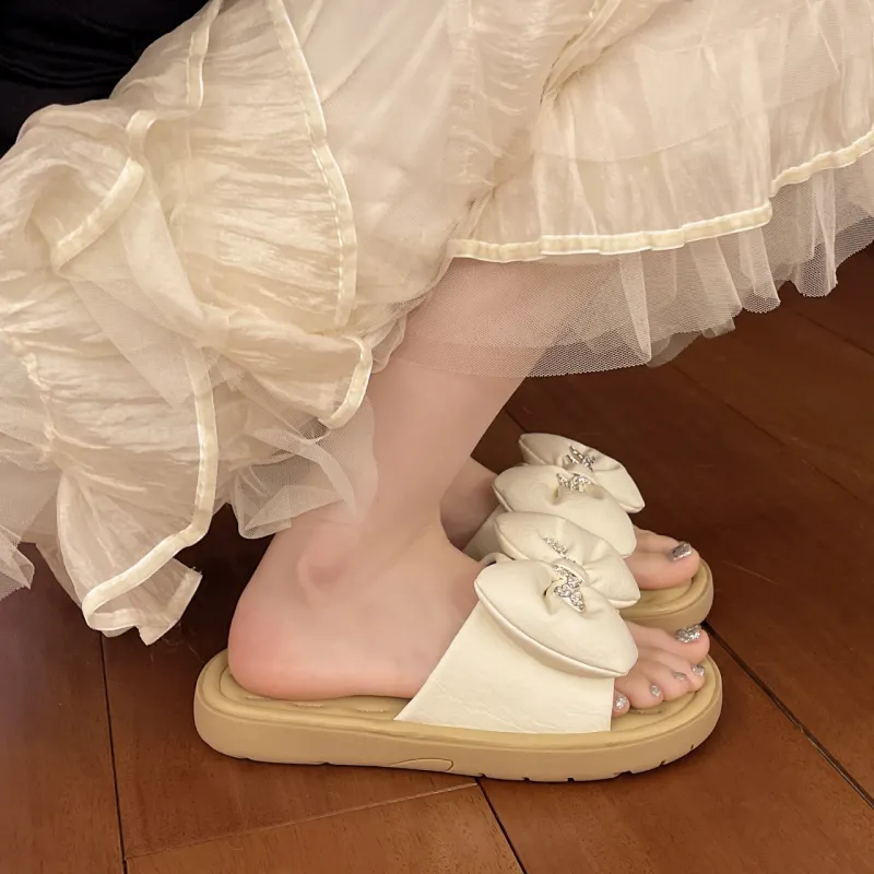 AJPAP Rhinestone Slide Slippers Women's-2
