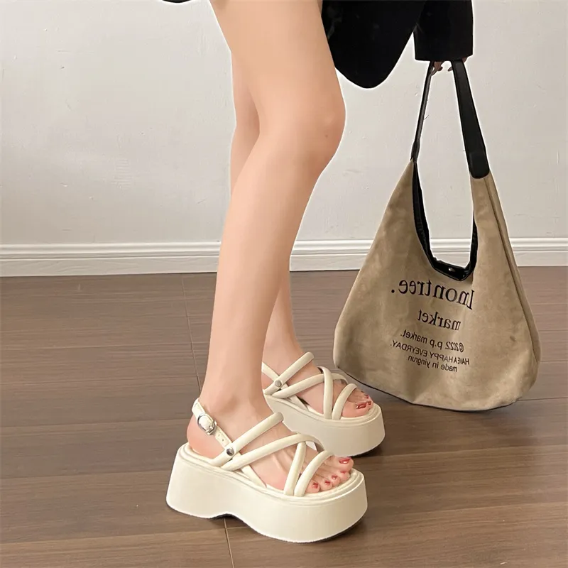 AJPAP One Strap Sandals 5.5CM Women's-11