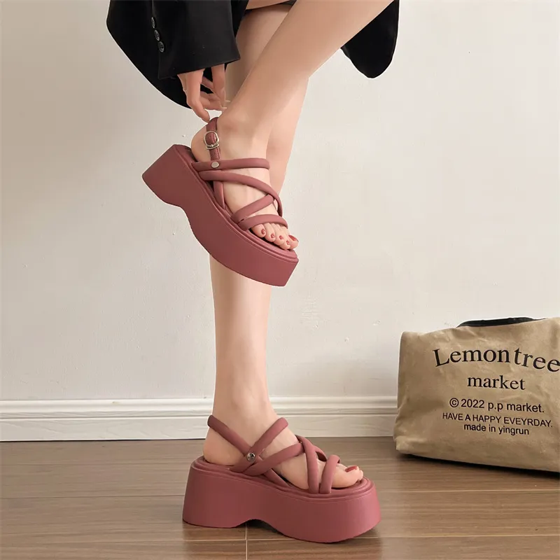 AJPAP One Strap Sandals 5.5CM Women's-16