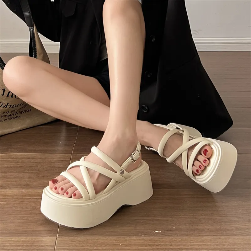 AJPAP One Strap Sandals 5.5CM Women's-12