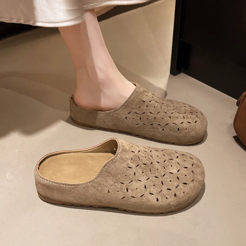 AJPAP Odor Resistant Abrasion Resistant Slip Resistant Closed Toe Slippers Women's-12
