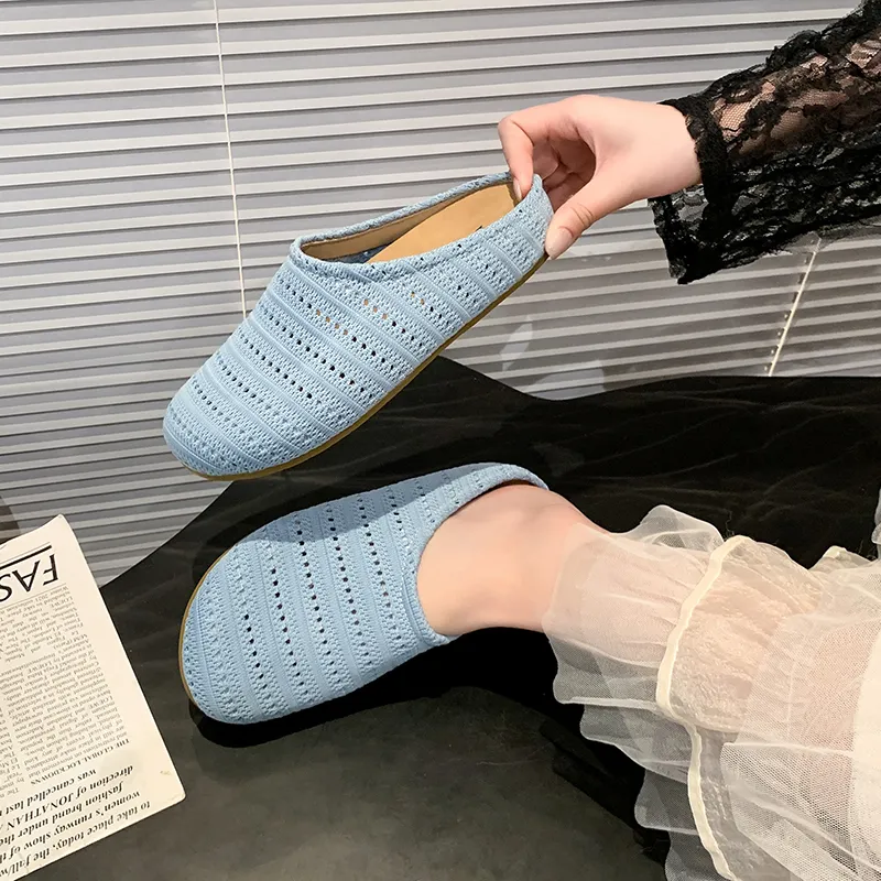 AJPAP Rubber Sole Slip Resistant Closed Toe Slippers Women's-11