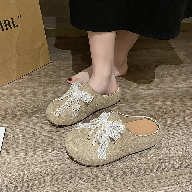 AJPAP Quiet Odor Resistant Abrasion Resistant Wrap toe Slippers Women's-18