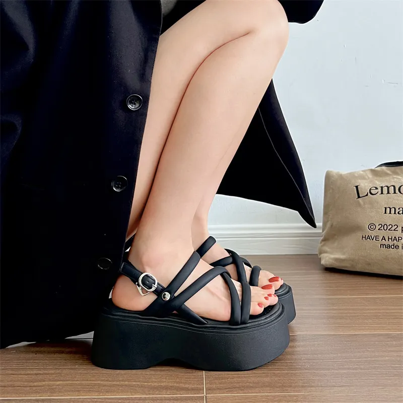 AJPAP One Strap Sandals 5.5CM Women's-5