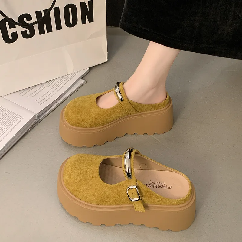 AJPAP Rubber Sole Odor Resistant Abrasion Resistant Slip Resistant Closed Toe Slippers Women's-3
