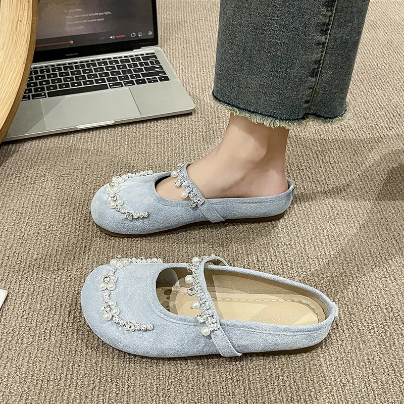 AJPAP Odor Resistant Abrasion Resistant Slip Resistant Closed Toe Slippers Women's-12