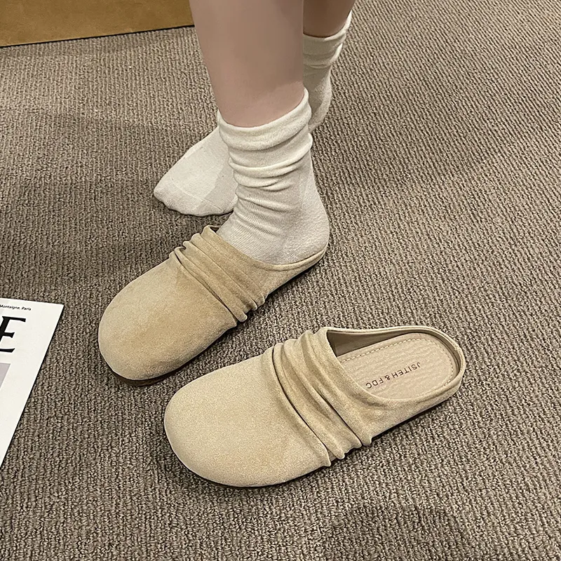 AJPAP Quiet Odor Resistant Abrasion Resistant Wrap toe Slippers Women's-19