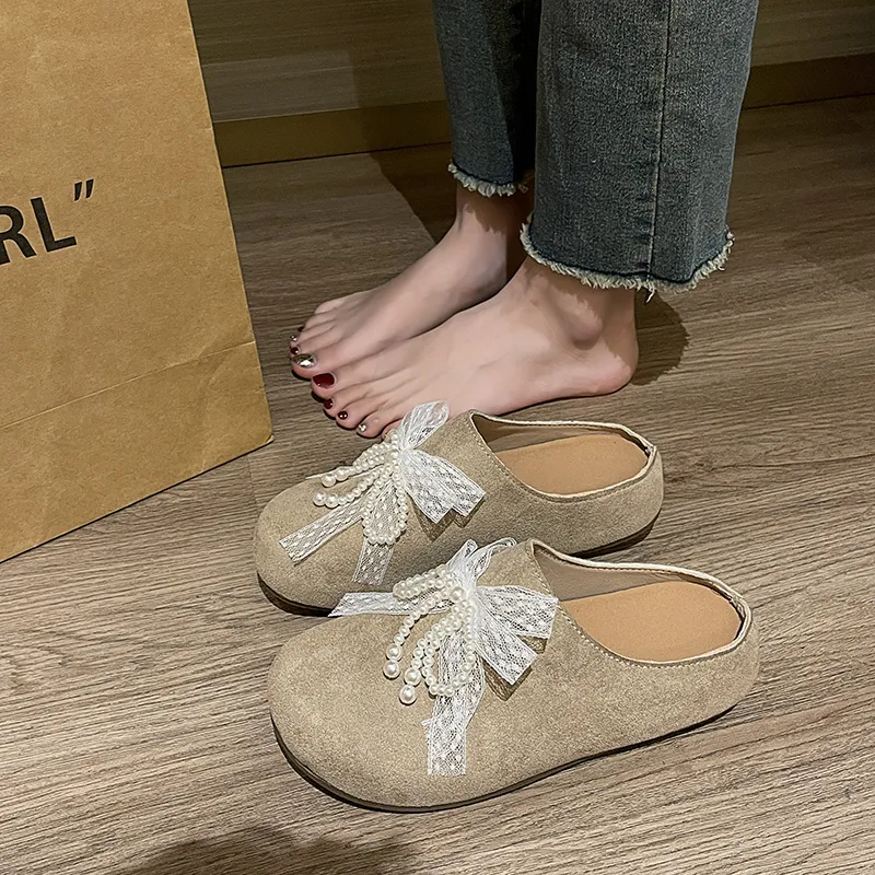AJPAP Quiet Odor Resistant Abrasion Resistant Wrap toe Slippers Women's-17