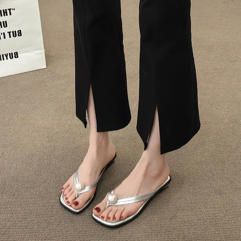 AJPAP Rubber Sole Abrasion Resistant Slip Resistant Flip Flops Women's-13