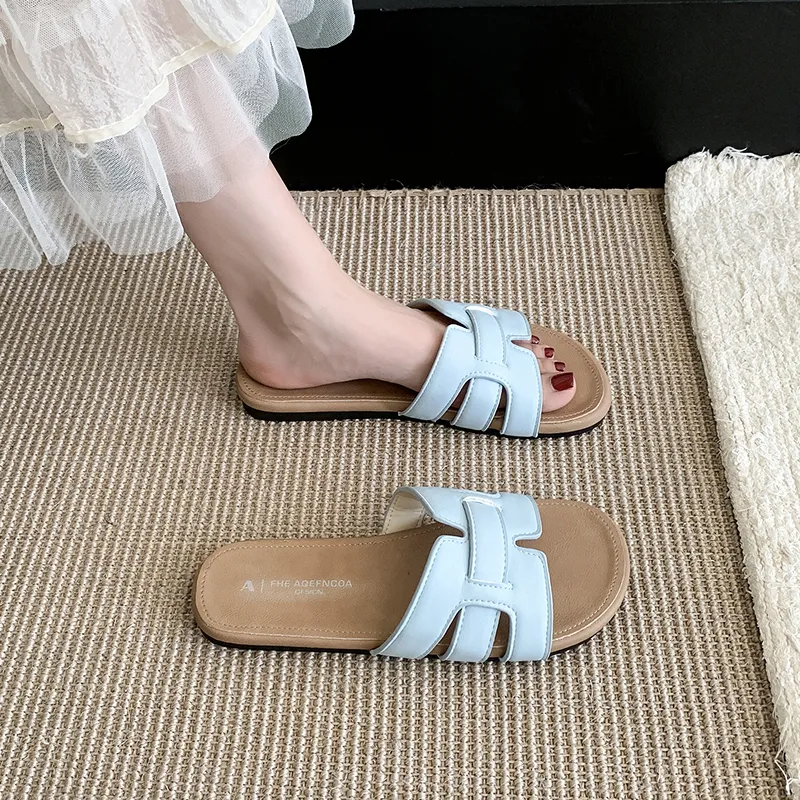 AJPAP Rubber Sole Slip Resistant Odor Resistant Abrasion Resistant Slide Slippers Women's-21