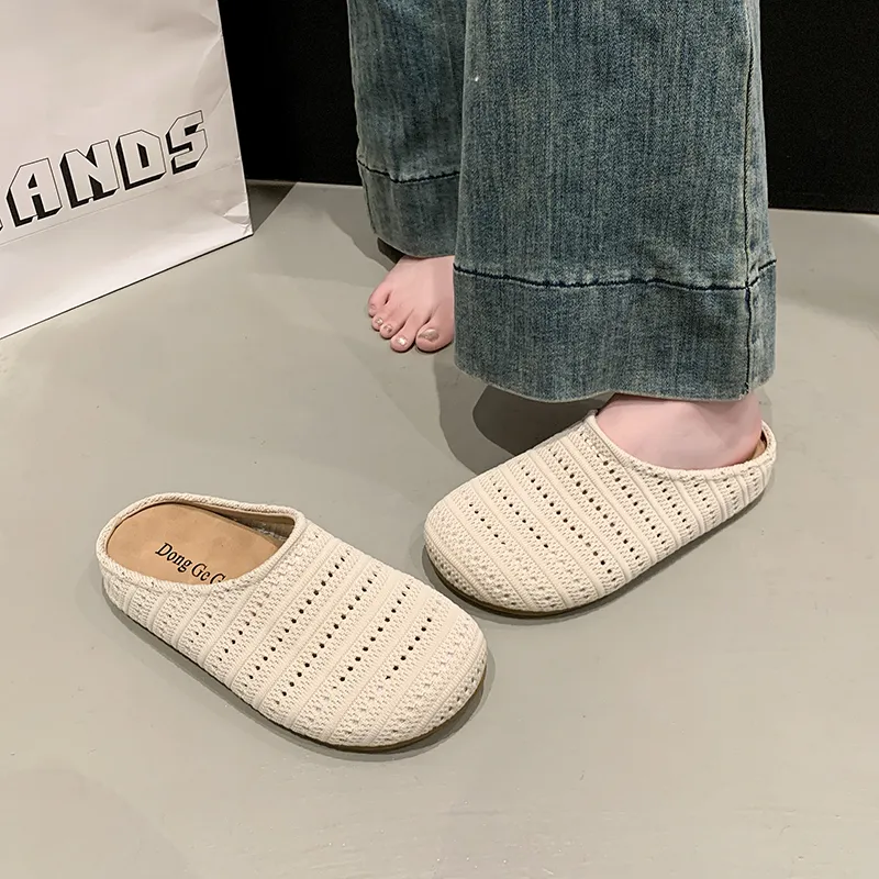 AJPAP Rubber Sole Slip Resistant Closed Toe Slippers Women's-2