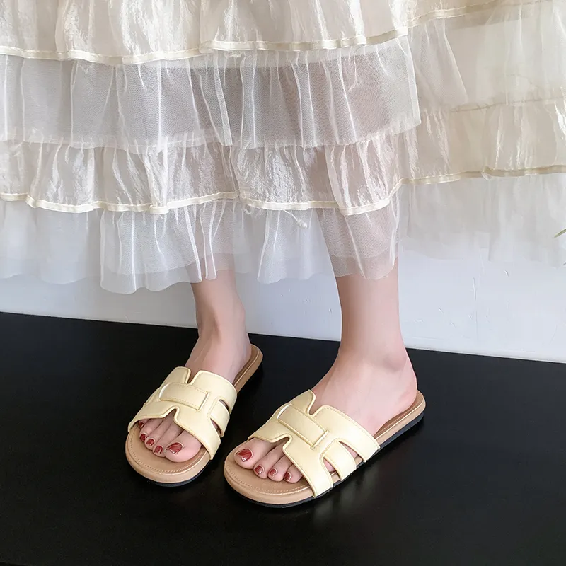 AJPAP Rubber Sole Slip Resistant Odor Resistant Abrasion Resistant Slide Slippers Women's-11