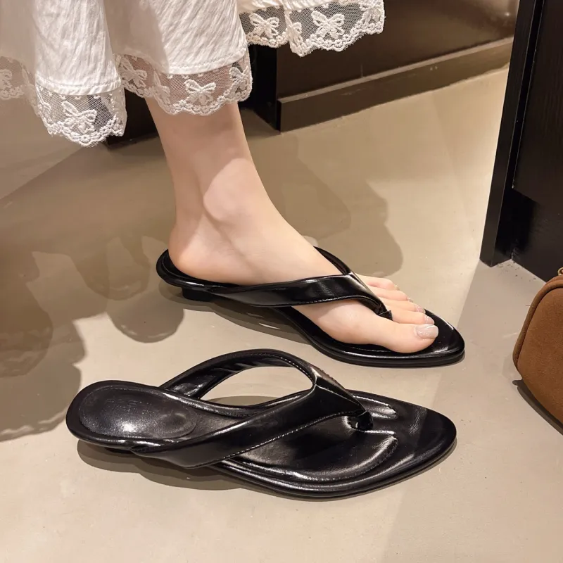 AJPAP Rubber Sole Cut Out Odor Resistant, Abrasion Resistant, Quick Dry Flip Flops Women's-1