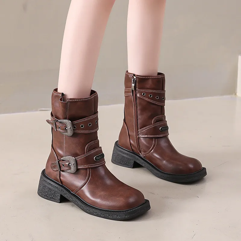 AJPAP Ankle Boots Women's Black/Brown-8