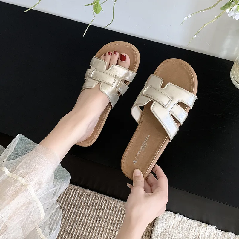 AJPAP Rubber Sole Slip Resistant Odor Resistant Abrasion Resistant Slide Slippers Women's-6
