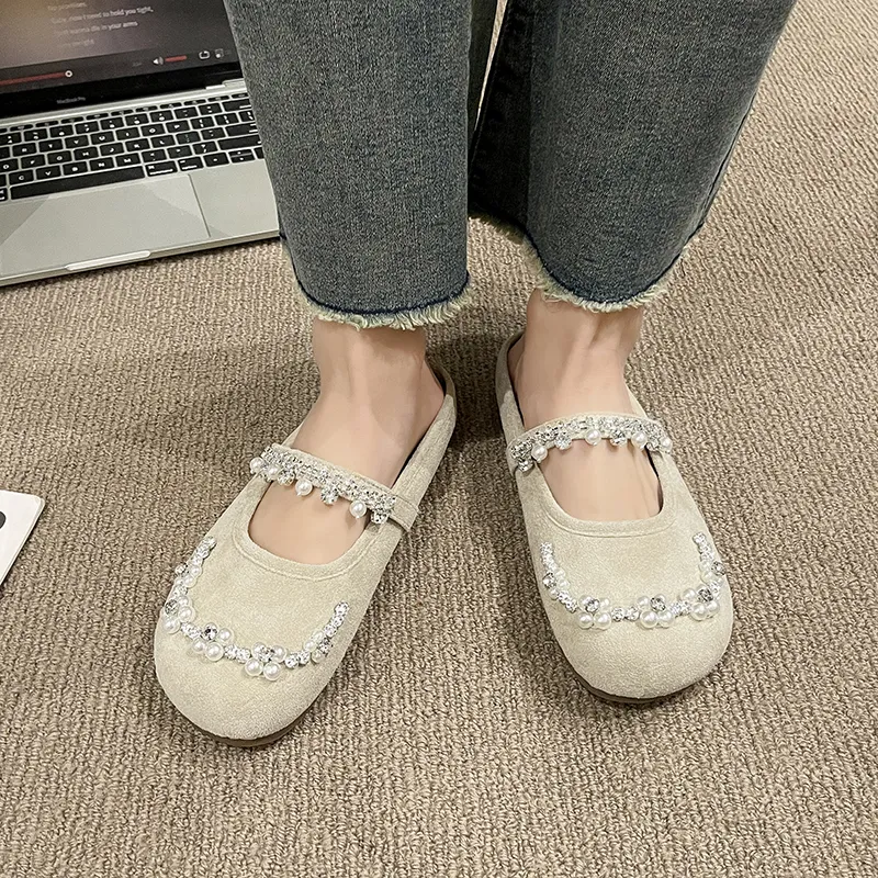 AJPAP Odor Resistant Abrasion Resistant Slip Resistant Closed Toe Slippers Women's-3