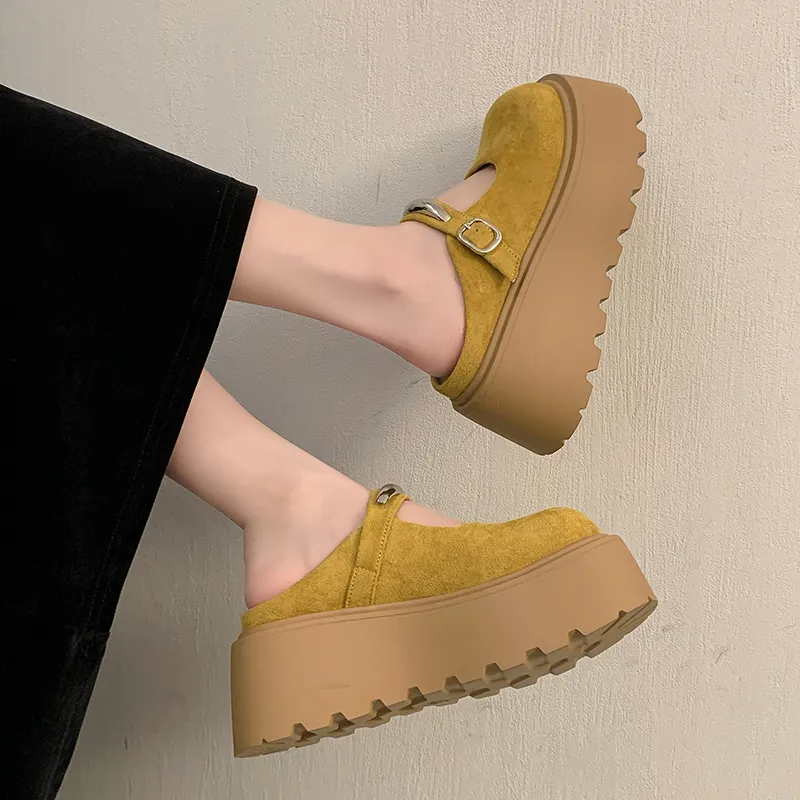 AJPAP Rubber Sole Odor Resistant Abrasion Resistant Slip Resistant Closed Toe Slippers Women's-4