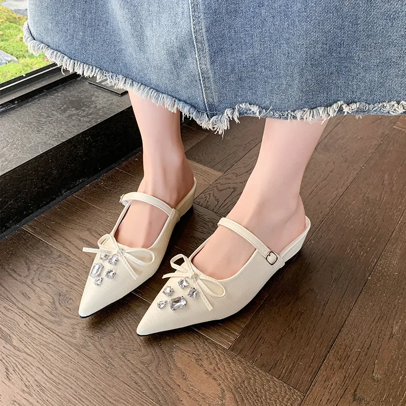 AJPAP Quiet Odor Resistant Abrasion Resistant Slip Resistant Closed Toe Slippers Women's-8