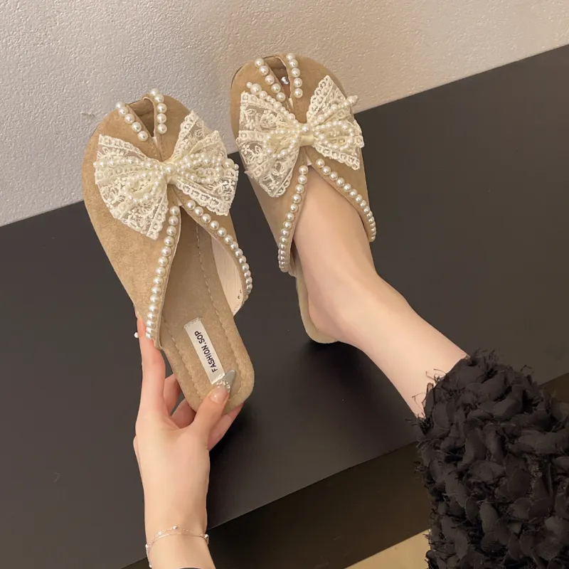 AJPAP Quiet Odor Resistant Abrasion Resistant Slip Resistant Closed Toe Slippers Women's-7