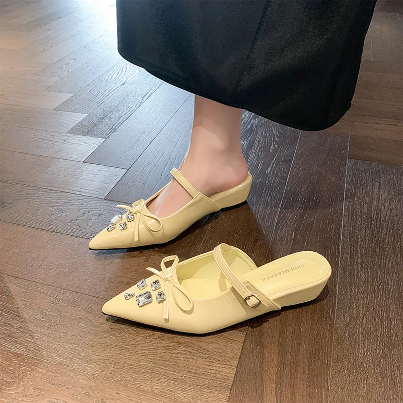 AJPAP Quiet Odor Resistant Abrasion Resistant Slip Resistant Closed Toe Slippers Women's-2