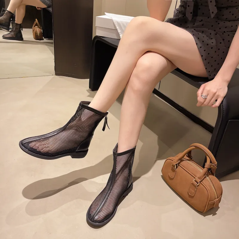 AJPAP Ankle Boots Women's Black-1