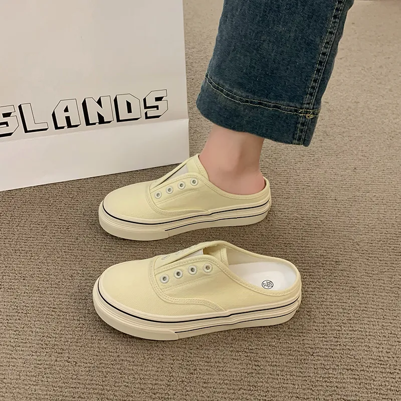 AJPAP Rubber Sole Cut Out Closed Toe Slippers Women's-5