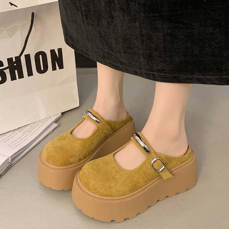 AJPAP Rubber Sole Odor Resistant Abrasion Resistant Slip Resistant Closed Toe Slippers Women's-2
