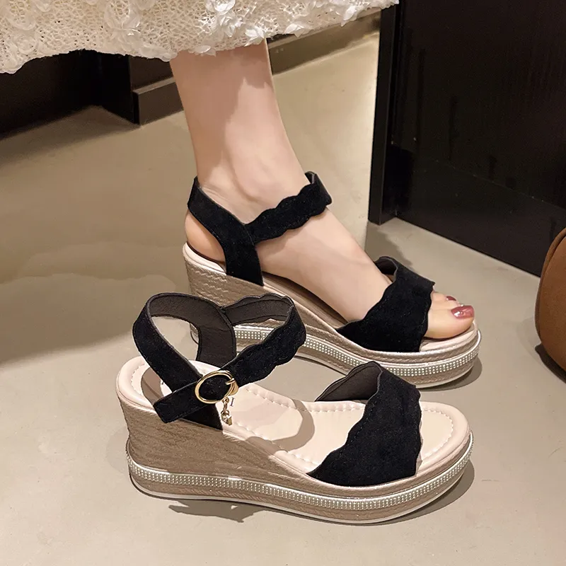 AJPAP Strap Sandals Women's Black-1