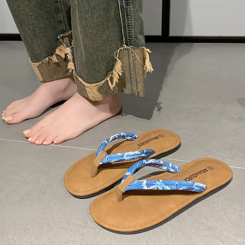 AJPAP Rubber Sole Embroidery Odor Resistant, Slip Resistant, Quick Dry Flip Flops Women's-9