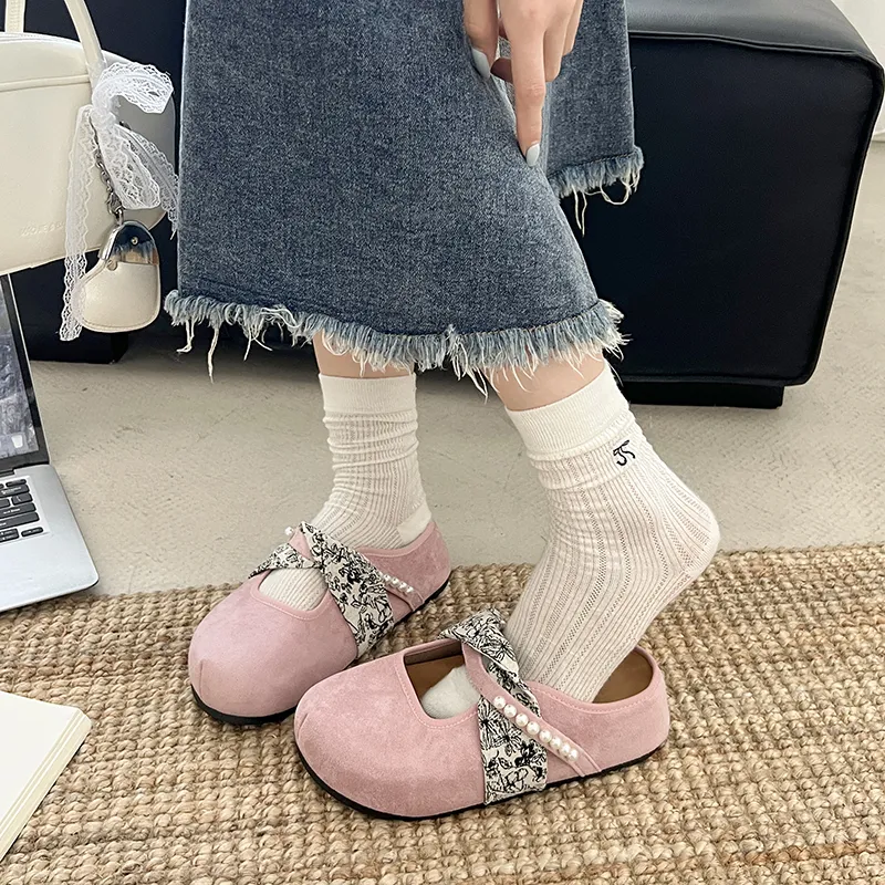 AJPAP Rubber Sole Abrasion Resistant Slip Resistant Closed Toe Slippers Women's-1