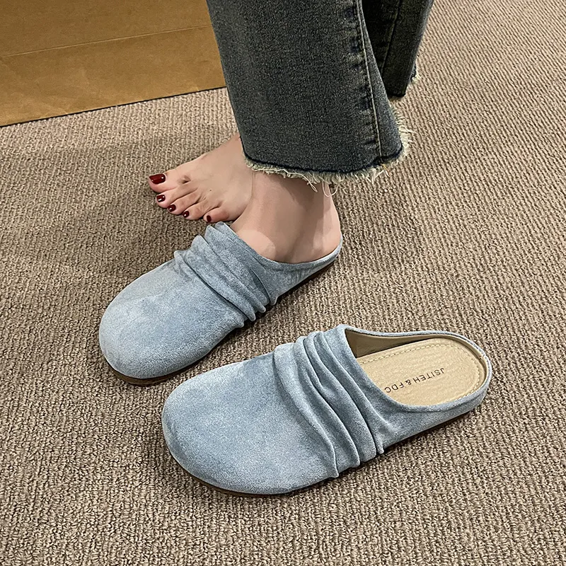 AJPAP Quiet Odor Resistant Abrasion Resistant Wrap toe Slippers Women's-7