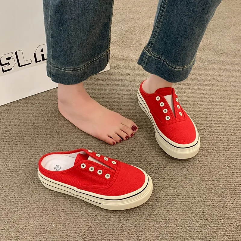 AJPAP Rubber Sole Cut Out Closed Toe Slippers Women's-9