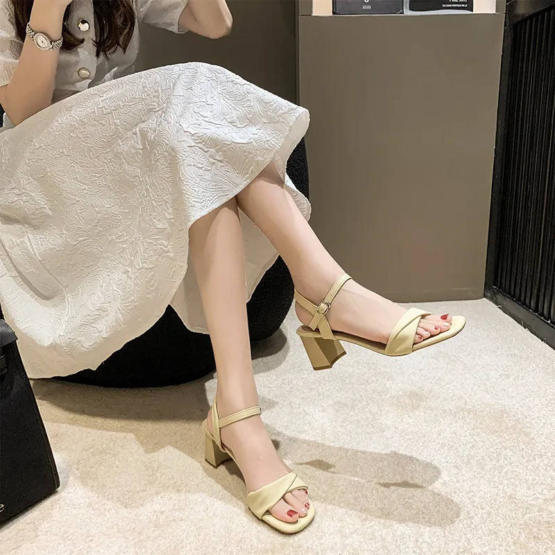 AJPAP One Strap Sandals 6.5cm Women's-9