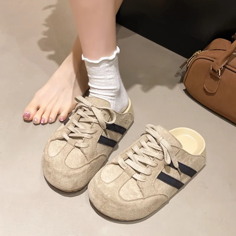 AJPAP Rubber Sole Stitching Odor Resistant, Abrasion Resistant Closed Toe Slippers Women's-2