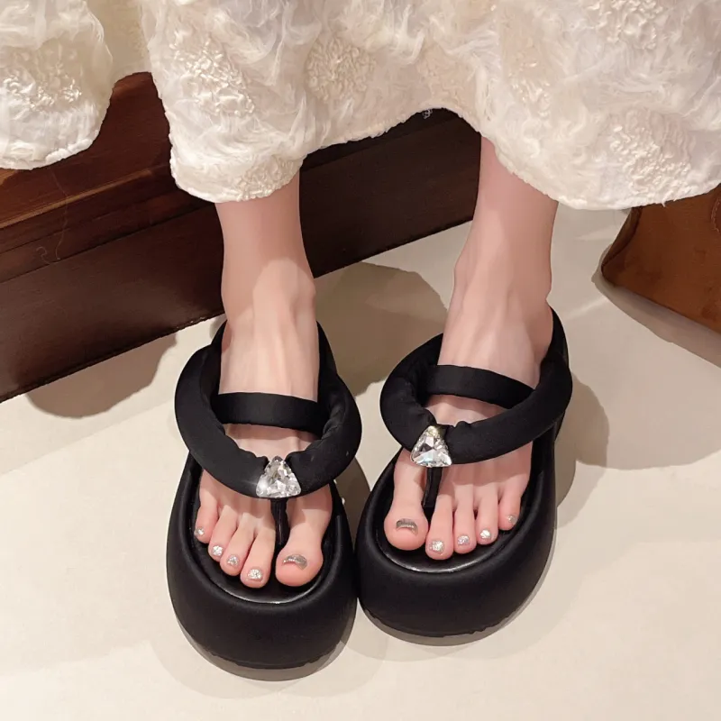AJPAP Rubber Sole Abrasion Resistant Flip Flops Women's-2