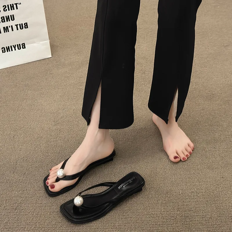 AJPAP Rubber Sole Abrasion Resistant Slip Resistant Flip Flops Women's-4