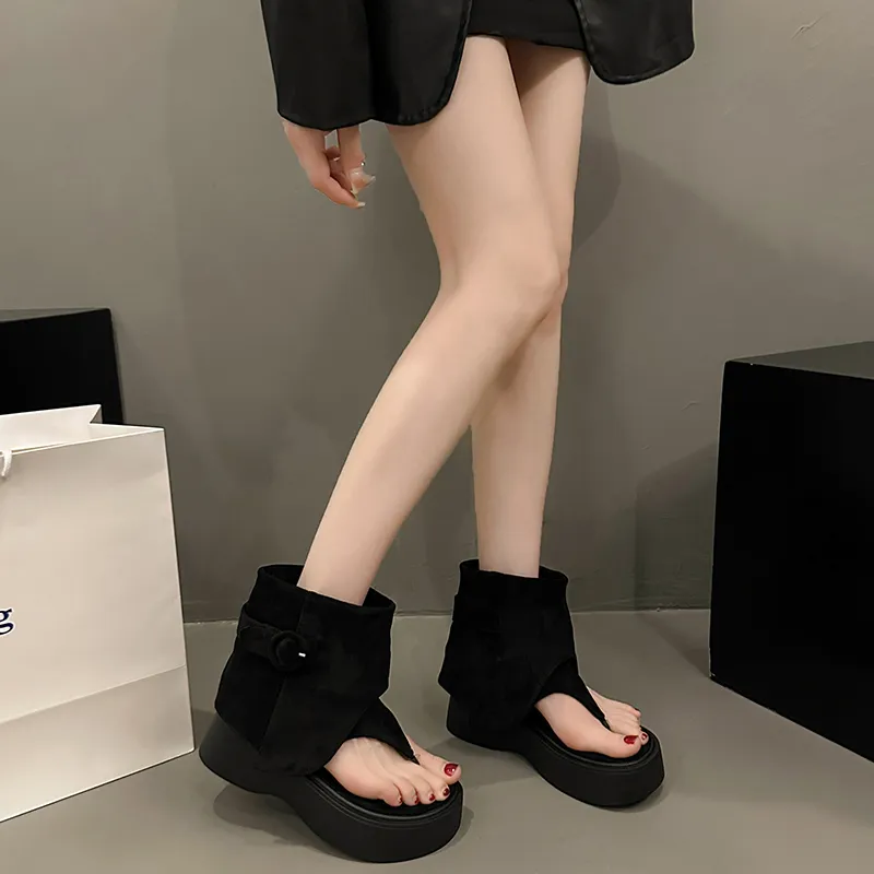 AJPAP Ankle Boots Women's Black Khaki-3
