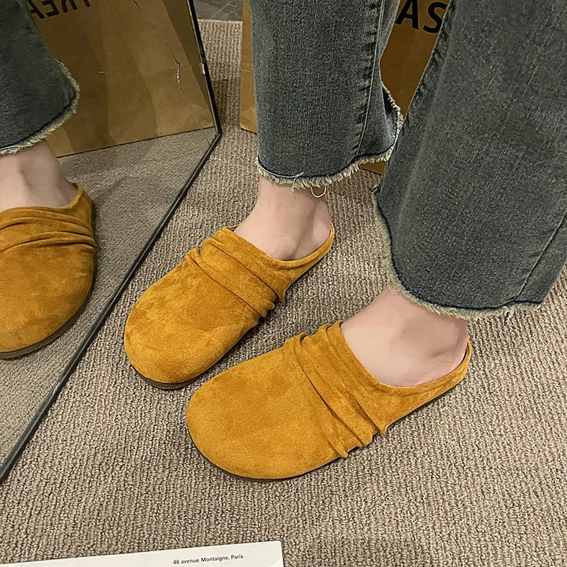 AJPAP Quiet Odor Resistant Abrasion Resistant Wrap toe Slippers Women's-3