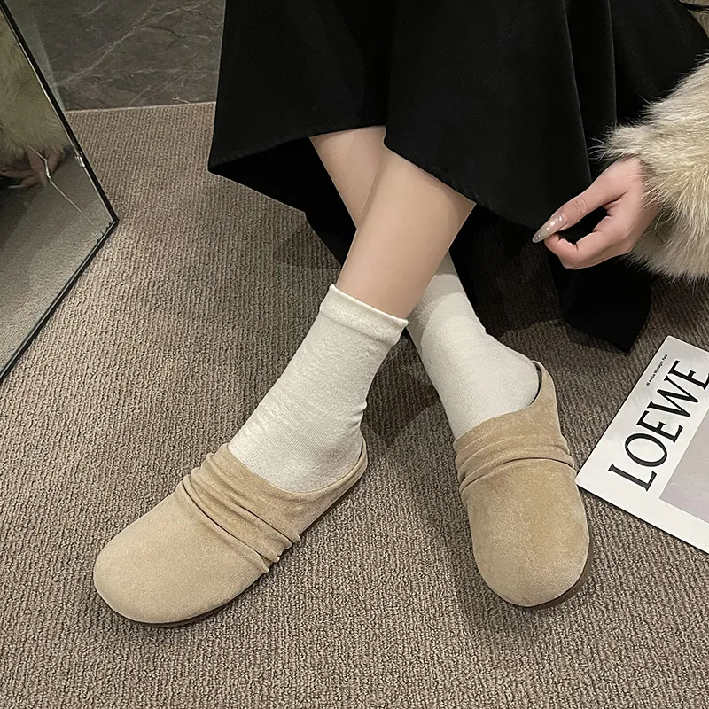 AJPAP Quiet Odor Resistant Abrasion Resistant Wrap toe Slippers Women's-17